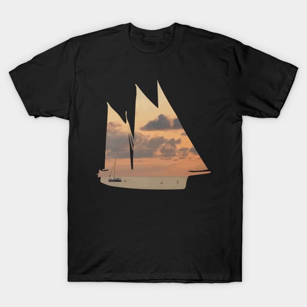 The ship at sunset T-Shirt by MARTINI.Style